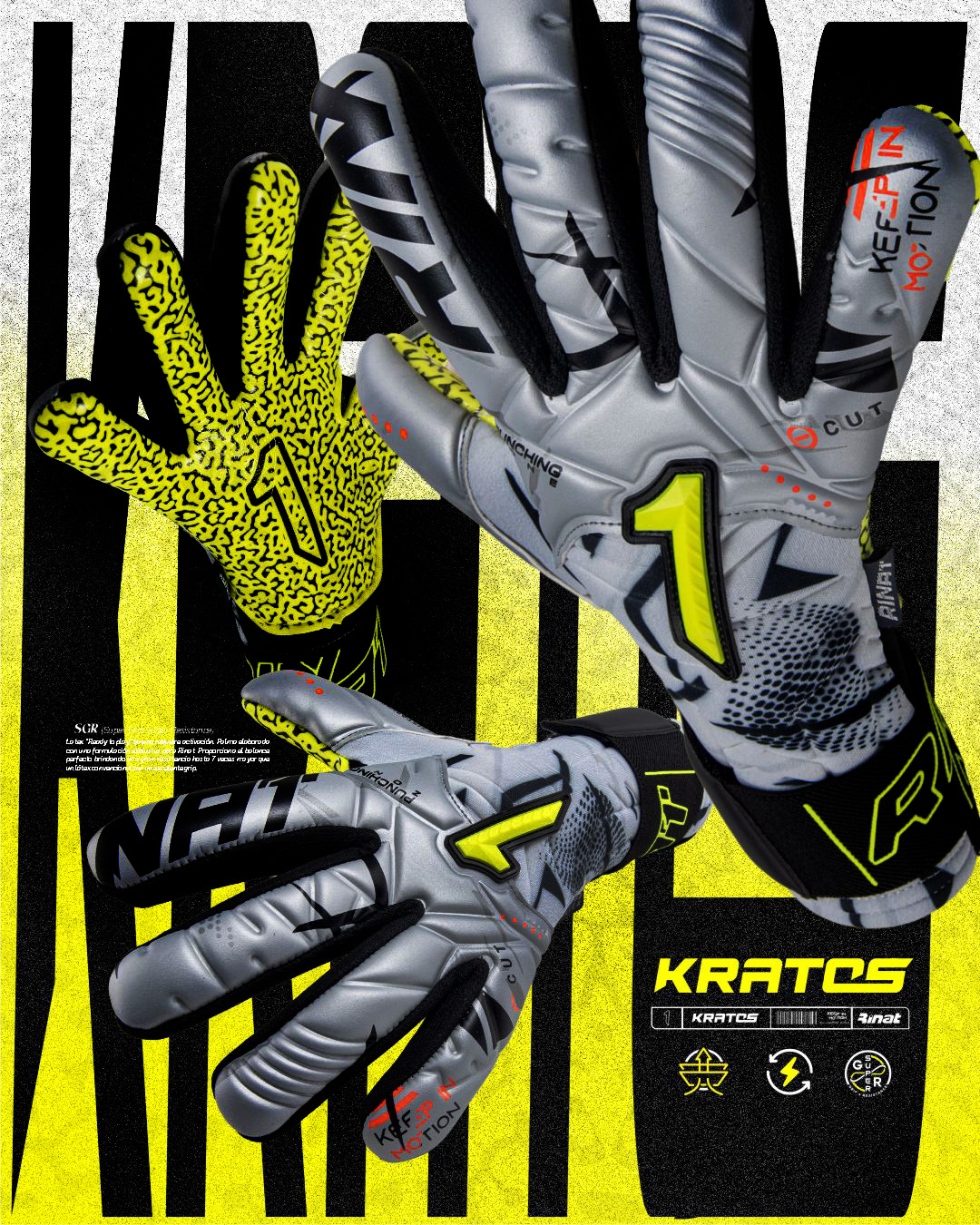 Gants De Gardien De But Rinat Aries X Prime Adulte Noir Taille 9 - Performance Équilibrée