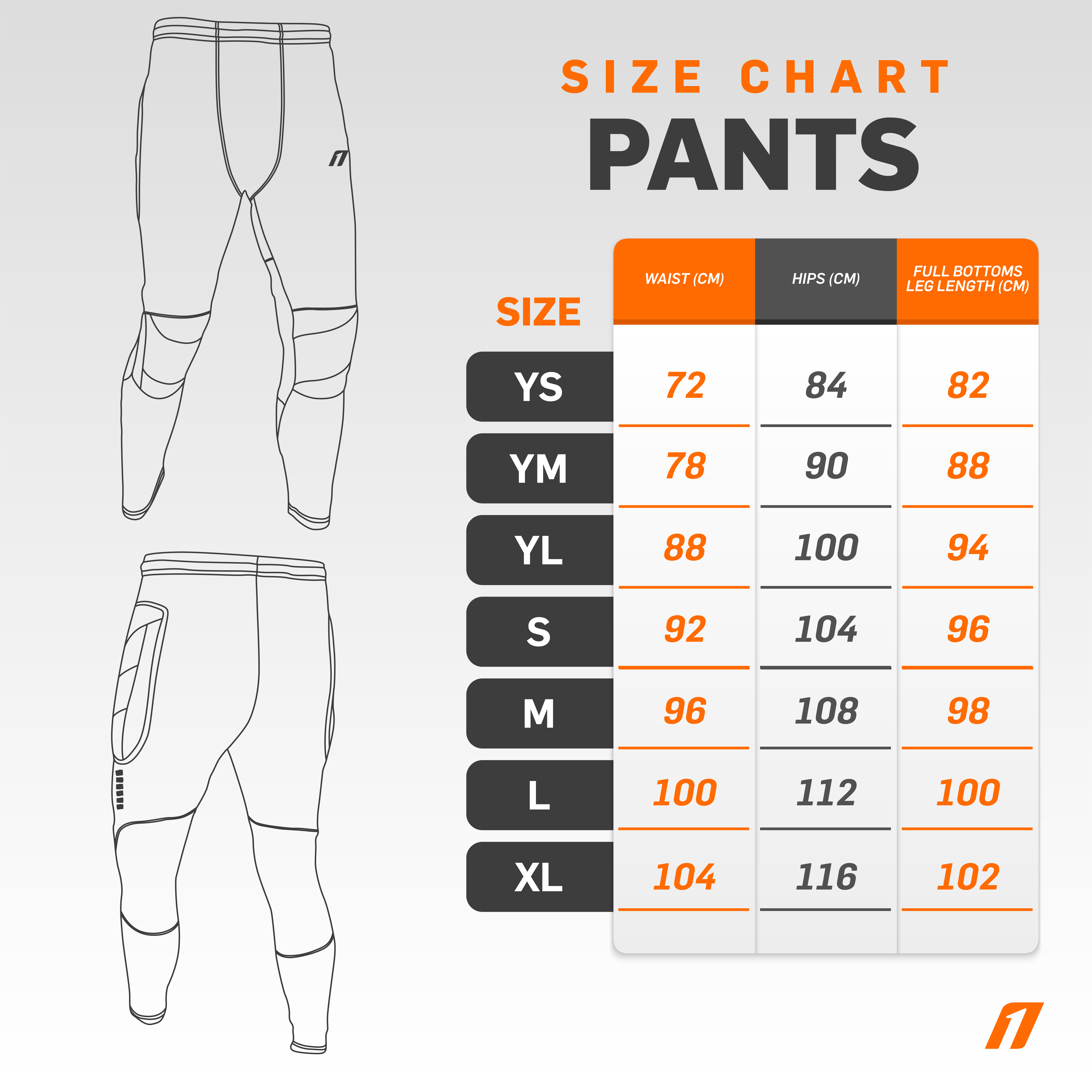 Size chart Pant